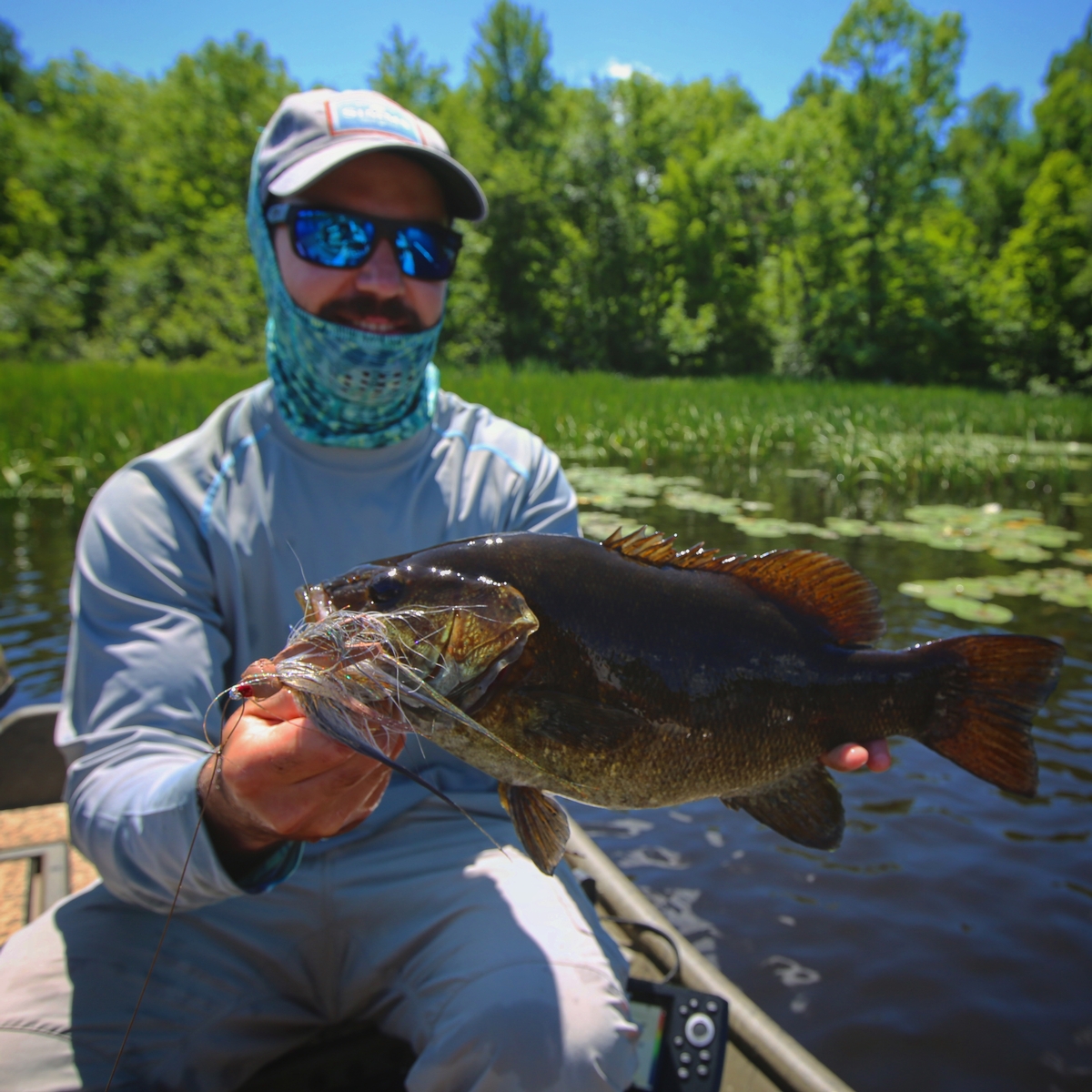 Guided Bass Fly Fishing  Wisconsin Bass Guide - Flambeau River